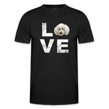 Love Poodle - Dog Owner, Dog, Walk - Men's Functional T-Shirt - black - Front - AI Model Male 178 dark (178cm)