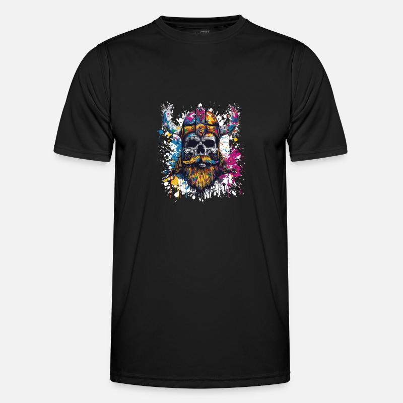 Viking Skull - Men's Functional T-Shirt - black