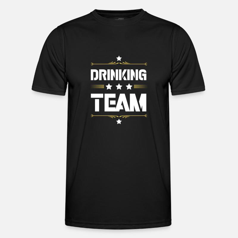 Drinking Team - Männer Funktions-T-Shirt - Schwarz