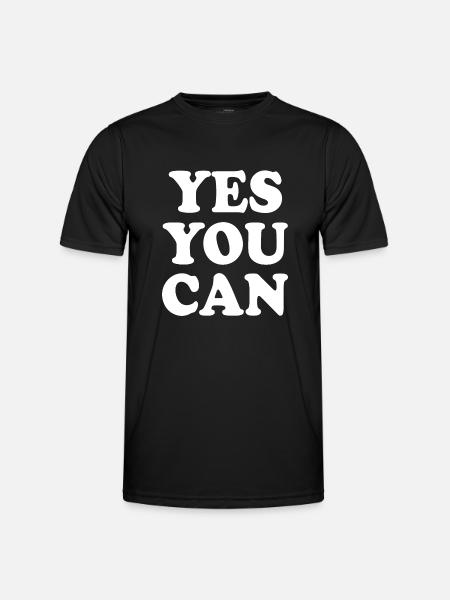 Yes you can - Men's Functional T-Shirt - black