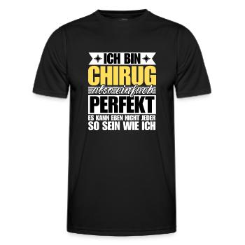 Perfekter Chirurg - Männer Funktions-T-Shirt - Schwarz - Vorne - AI Model Male 178 dark (178cm)