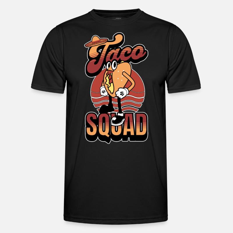 Taco Squad - Männer Funktions-T-Shirt - Schwarz