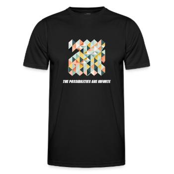 Die Möglichkeiten sind endlos - Männer Funktions-T-Shirt - Schwarz - Vorne - AI Model Male 178 dark (178cm)