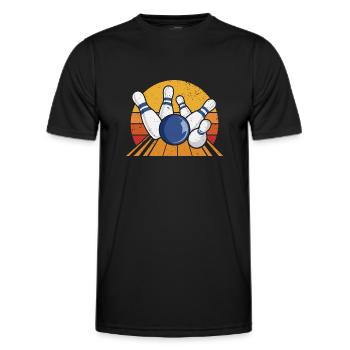 Bowling Bowling Bowling Bowling Alley Bowling Tour - Men's Functional T-Shirt - black - Front - AI Model Male 178 dark (178cm)