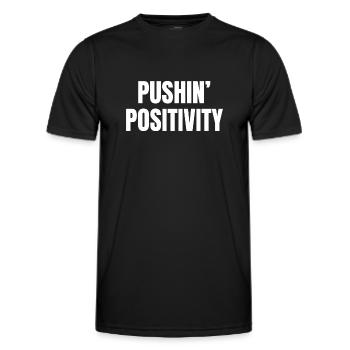Pousser la positivité - T-shirt sport Homme - noir - Devant - AI Model Male 178 dark (178cm)