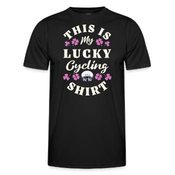 Lucky Radsport-Shirt - Männer Funktions-T-Shirt - Schwarz - Vorne - AI Model Male 178 dark (178cm)
