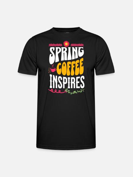 Spring coffee inspires - Men's Functional T-Shirt - black