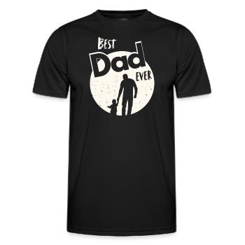 The best dad ever - Men's Functional T-Shirt - black - Front - AI Model Male 178 dark (178cm)