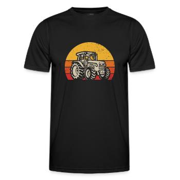 Tractor Farmer Agriculture Farming Farm Rancher - Men's Functional T-Shirt - black - Front - AI Model Male 178 dark (178cm)