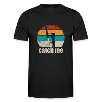 catch me - Raumfahrt - Rakete - Greifarme - Männer Funktions-T-Shirt - Schwarz - Vorne - AI Model Male 178 dark (178cm)