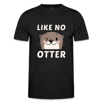 Wie Kein Otter - Männer Funktions-T-Shirt - Schwarz - Vorne - AI Model Male 178 dark (178cm)