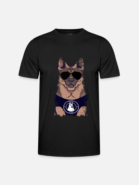 Polizeihund Deutscher Schäferhund - Männer Funktions-T-Shirt - Schwarz