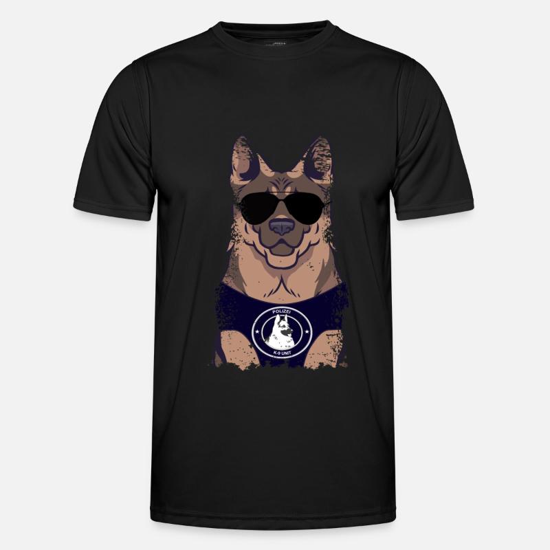 Polizeihund Deutscher Schäferhund Männer Funktions-T-Shirt