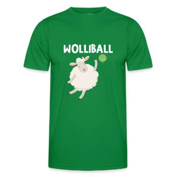 Wolliball Volleyball Schaf Sport Geburtstag Idee - Männer Funktions-T-Shirt - Kelly Green - Vorne - AI Model Male 178 dark (178cm)