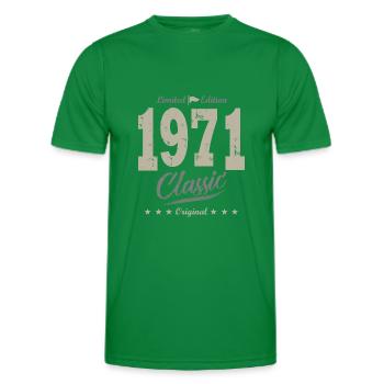 Geburtstag 52 Jahre 1971 Geburtsjahr - Männer Funktions-T-Shirt - Kelly Green - Vorne - AI Model Male 178 dark (178cm)