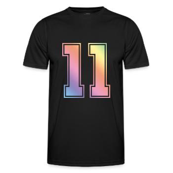 11 Number Colorful - Men's Functional T-Shirt - black - Front - AI Model Male 178 dark (178cm)