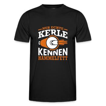 Fensterbauer Spruch Geschenk - Männer Funktions-T-Shirt - Schwarz - Vorne - AI Model Male 178 dark (178cm)