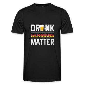 Drunk Deutsche Matter - Männer Funktions-T-Shirt - Schwarz - Vorne - AI Model Male 178 dark (178cm)
