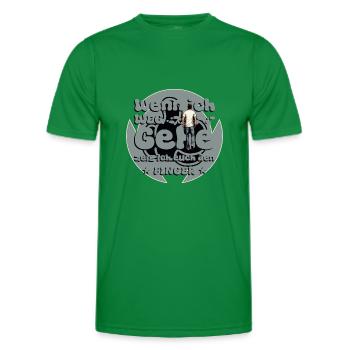 Wenn ich weg gehe zeig ich euch den Finger - Männer Funktions-T-Shirt - Kelly Green - Vorne - AI Model Male 178 dark (178cm)