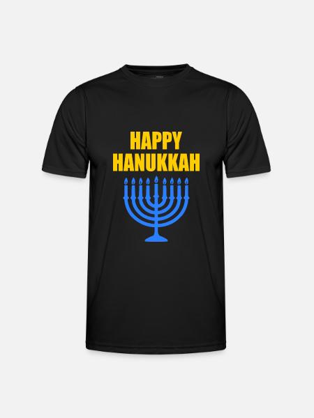 HAPPY HANUKKAH - Men's Functional T-Shirt - black