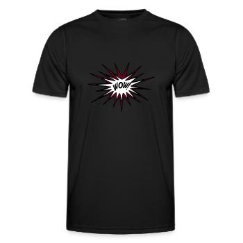 WOW! - Männer Funktions-T-Shirt - Schwarz - Vorne - AI Model Male 178 dark (178cm)