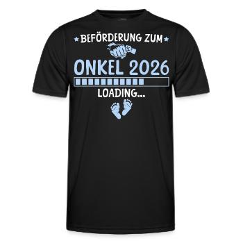 Schwangerschaftsverkündung Werdender Onkel 2026 - Männer Funktions-T-Shirt - Schwarz - Vorne - AI Model Male 178 dark (178cm)