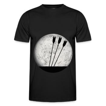 Archery archer archery gift arrows - Men's Functional T-Shirt - black - Front - AI Model Male 178 dark (178cm)