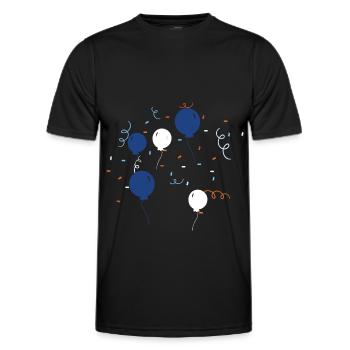 Ballons colorés - T-shirt sport Homme - noir - Devant - AI Model Male 178 dark (178cm)