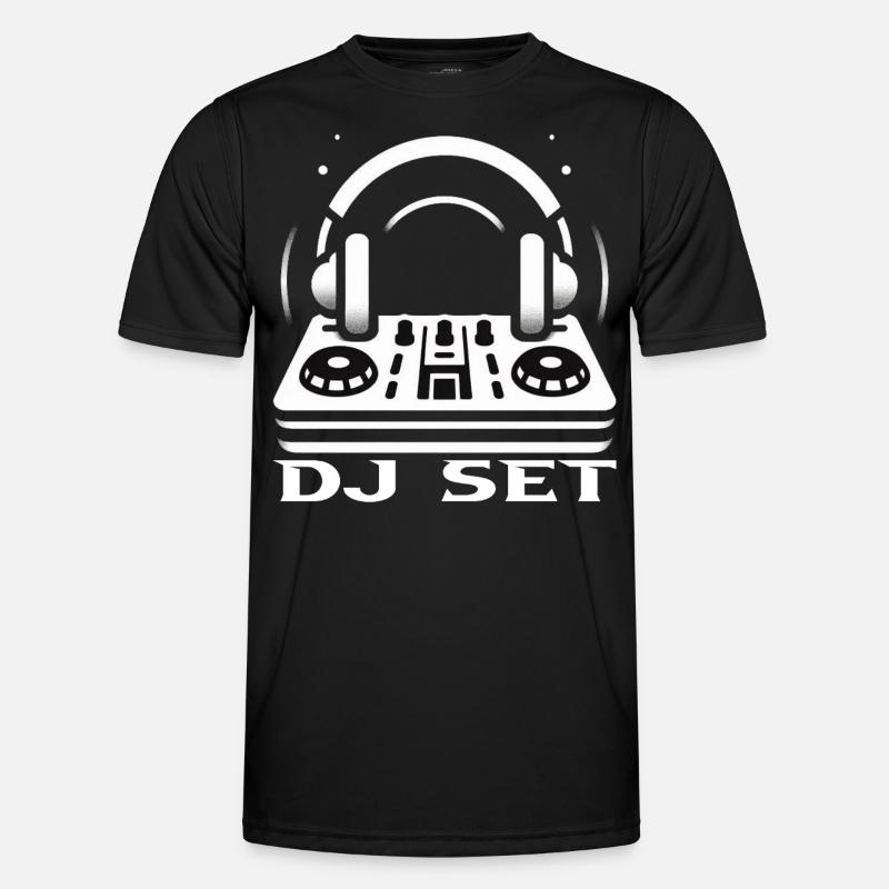 DJ-Set - Männer Funktions-T-Shirt - Schwarz
