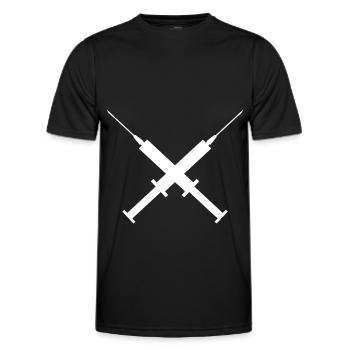 Spritze - Männer Funktions-T-Shirt - Schwarz - Vorne - AI Model Male 178 dark (178cm)