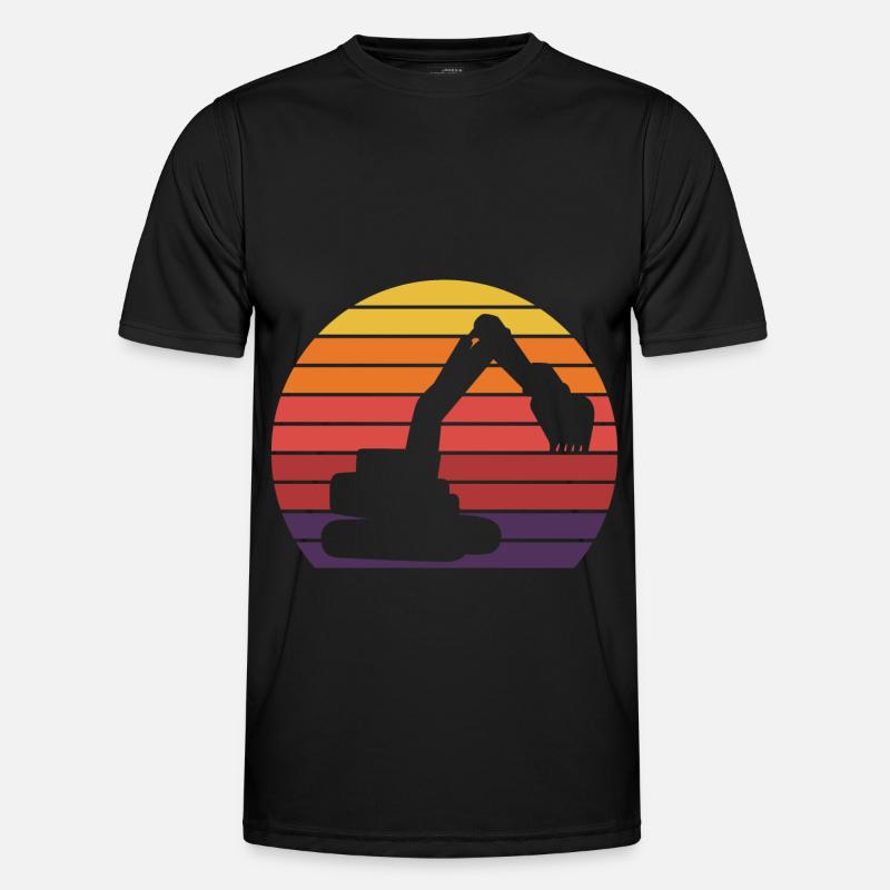 Bagger - Männer Funktions-T-Shirt - Schwarz