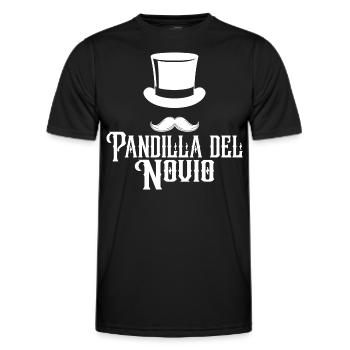 Pandilla del Novio Boyfriend Gang Groomsmen Gift - Men's Functional T-Shirt - black - Front - AI Model Male 178 dark (178cm)