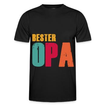 Großvater - Männer Funktions-T-Shirt - Schwarz - Vorne - AI Model Male 178 dark (178cm)