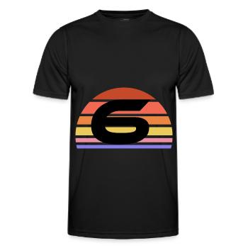 6 - Männer Funktions-T-Shirt - Schwarz - Vorne - AI Model Male 178 dark (178cm)