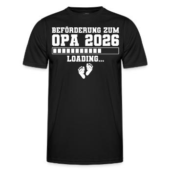Befoerderung zum Opa 2026 loading - Männer Funktions-T-Shirt - Schwarz - Vorne - AI Model Male 178 dark (178cm)