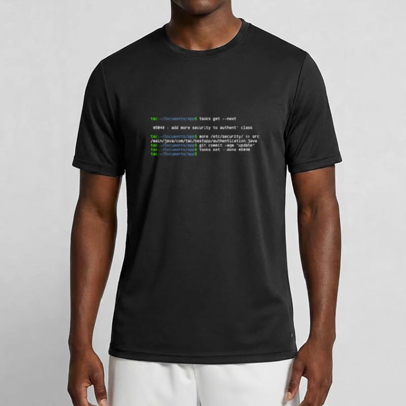 linux shell more security T-shirt sport Homme