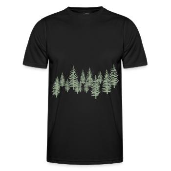 Arbres arbres - forêt - T-shirt sport Homme - noir - Devant - AI Model Male 178 dark (178cm)