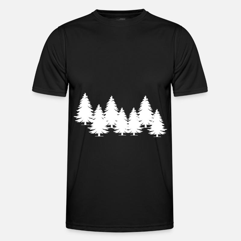 Bäume - Männer Funktions-T-Shirt - Schwarz
