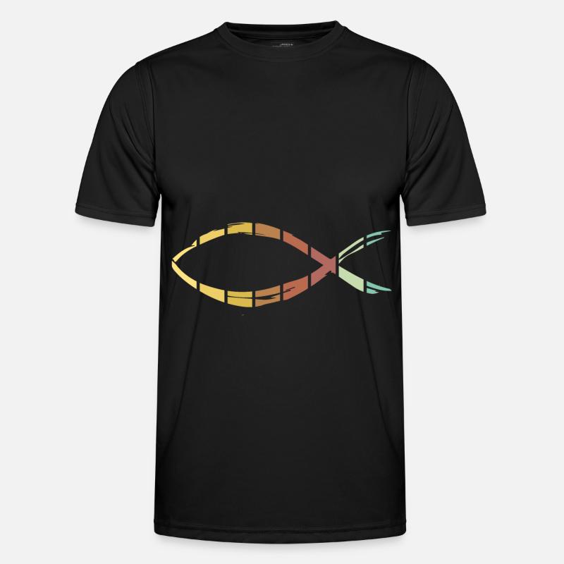 Jésus poisson T-shirt sport Homme