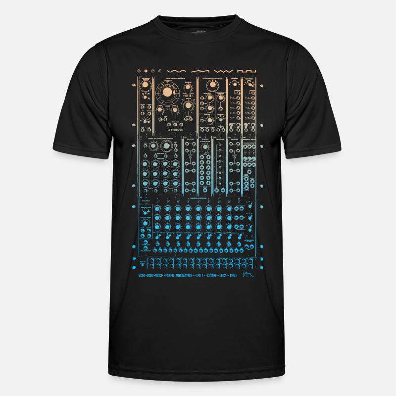 Modular Synth - Men's Functional T-Shirt - black
