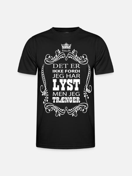 Jeg trænger - Funktionsshirt til herrer - sort