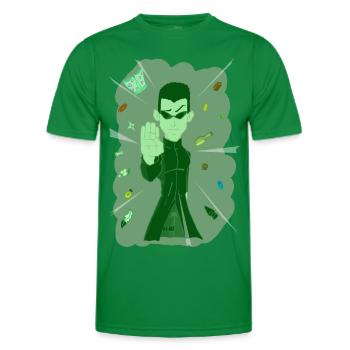 STOP - T-shirt sport Homme - vert - Devant - AI Model Male 178 dark (178cm)