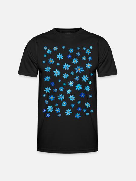 Vergissmeinnicht - Männer Funktions-T-Shirt - Schwarz