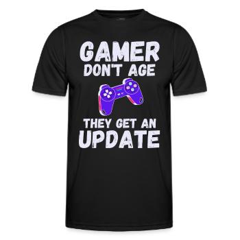 Les joueurs ne vieillissent pas ils obtiennent une mise à jour Jeux - T-shirt sport Homme - noir - Devant - AI Model Male 178 dark (178cm)