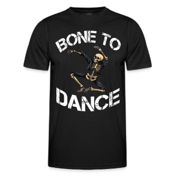 Bone To Dance Skeleton Dicton - T-shirt sport Homme - noir - Devant - AI Model Male 178 dark (178cm)