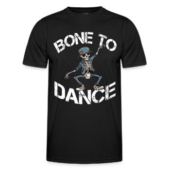Bone To Dance Funny Dancing Dicton - T-shirt sport Homme - noir - Devant - AI Model Male 178 dark (178cm)
