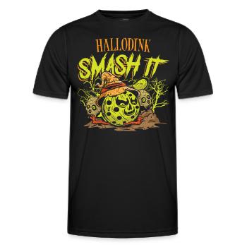 Hallodink smash it pickleball - T-shirt sport Homme - noir - Devant - AI Model Male 178 dark (178cm)