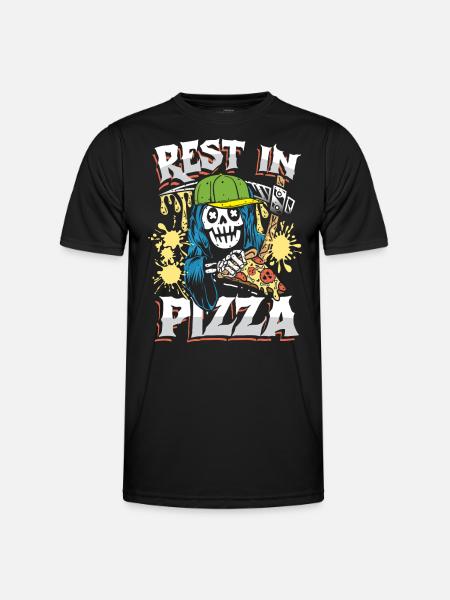 Rest in pizza - Men's Functional T-Shirt - black