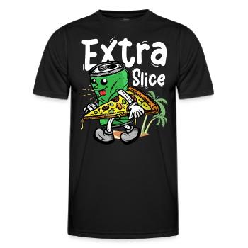 Extra slice - Männer Funktions-T-Shirt - Schwarz - Vorne - AI Model Male 178 dark (178cm)