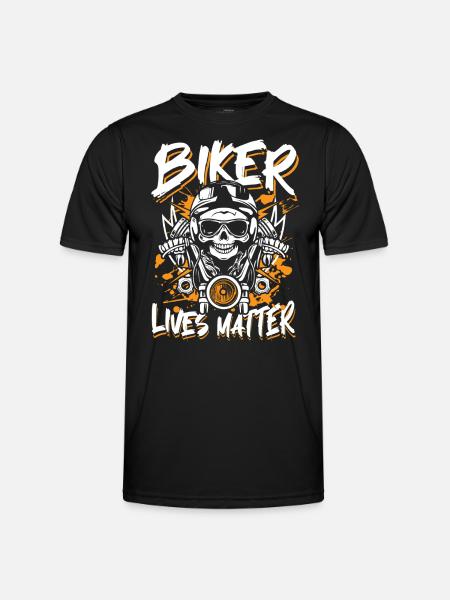 Biker lives matter - Men's Functional T-Shirt - black